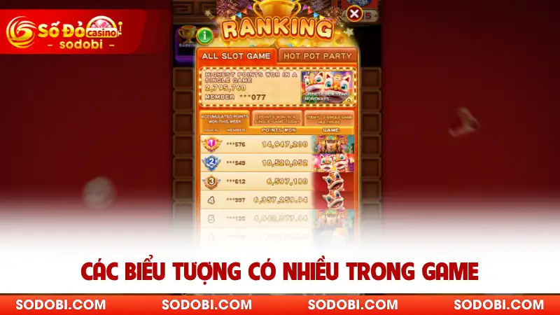 Những biểu tượng xuất hiện nhiều trong game