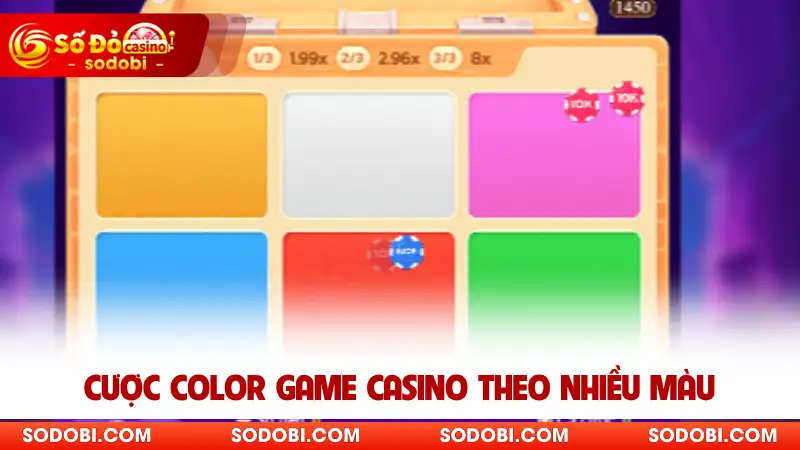 Cược Color Game Casino theo nhiều màu