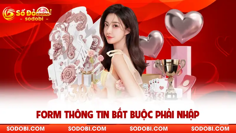 Form thông tin bắt buộc phải nhập